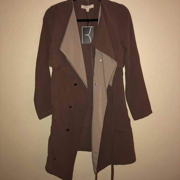 Two Toned Brown Coat - Picture 2 of 3